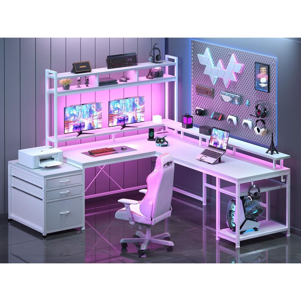 L Shaped Desk Setup - Scrivania a L da 104 Pollici