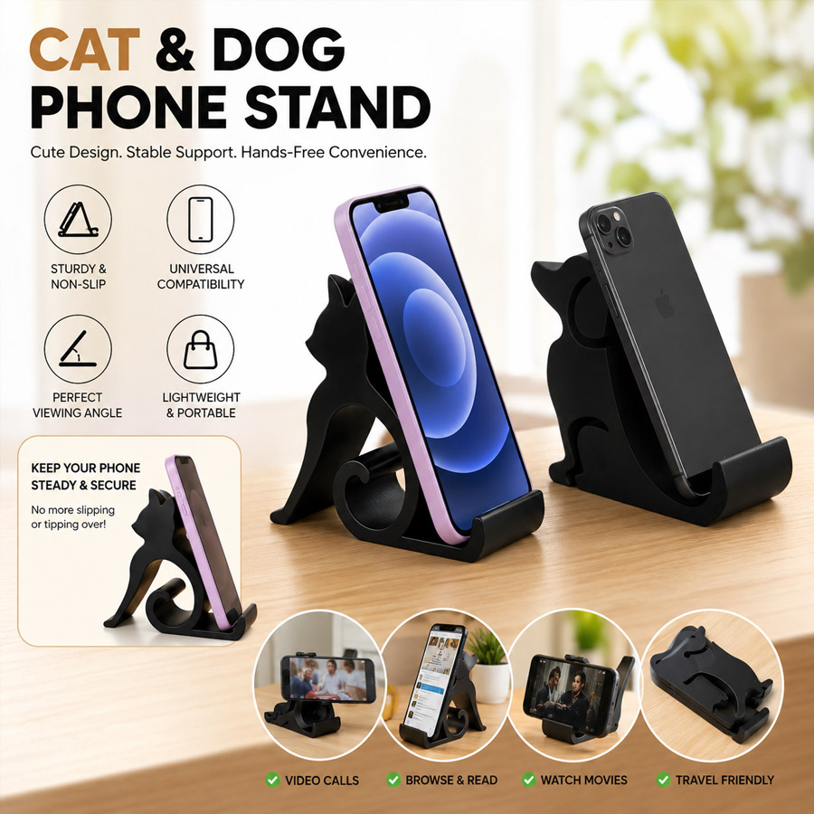 Desk Setup White - 1 Pezzo Simpatico Supporto per Telefono
