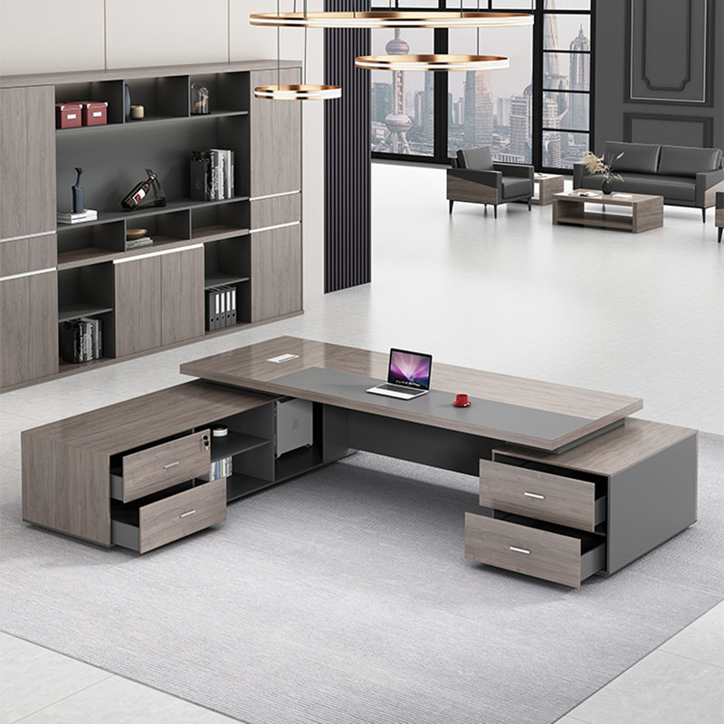 L Shaped Desk Setup - Scrivania portaoggetti di lusso a forma