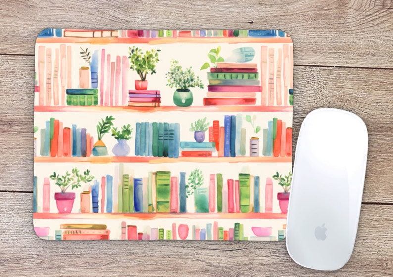 Desk Setup With Plants - Libri di piante Tappetino per mouse