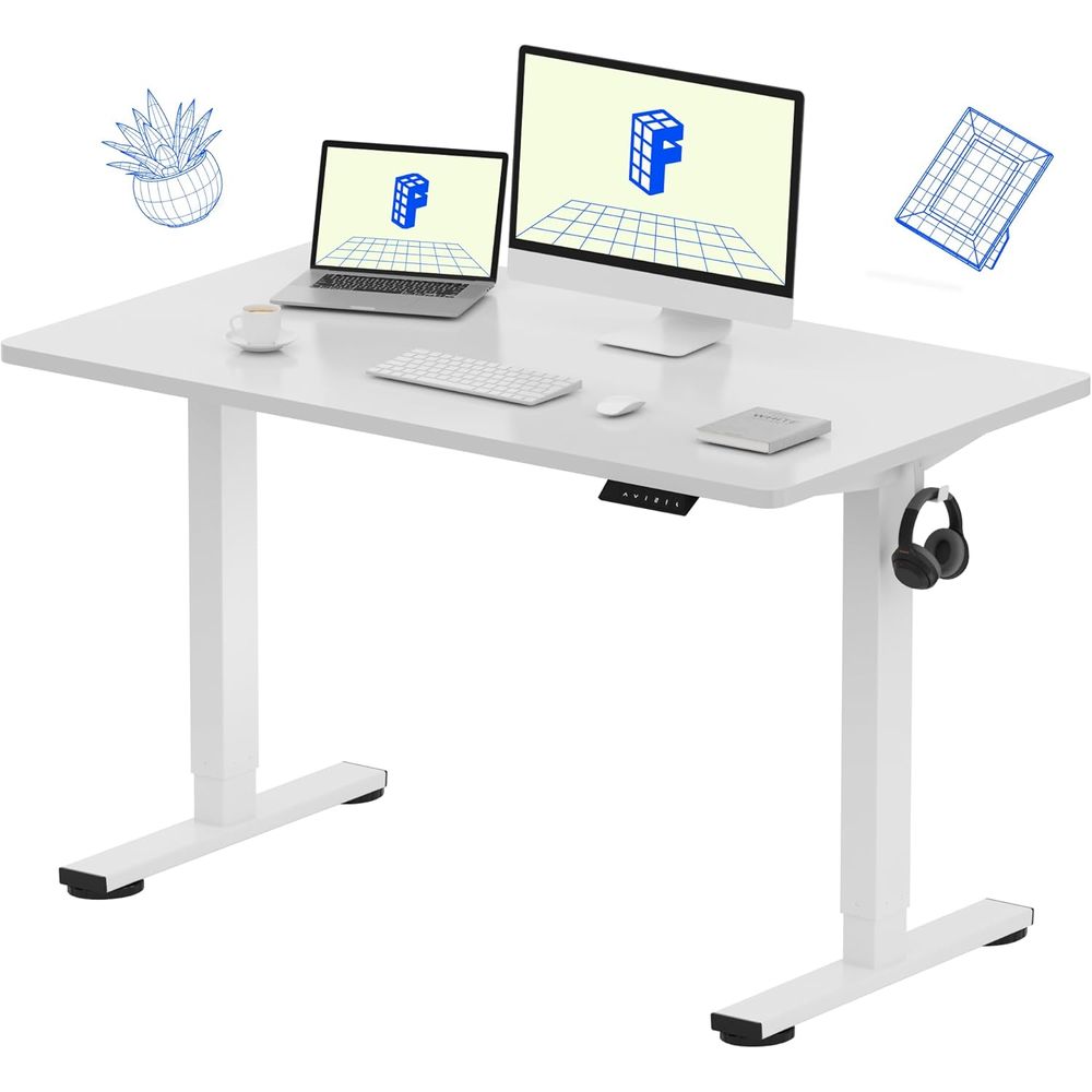 Desk Setup One Monitor - EN1 Scrivania regolabile in altezza monoblocco