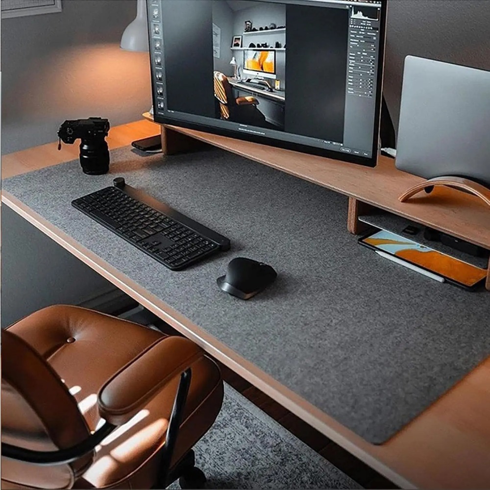 Desk Setup Ergonomic - Tappetino da scrivania in feltro Tappetino