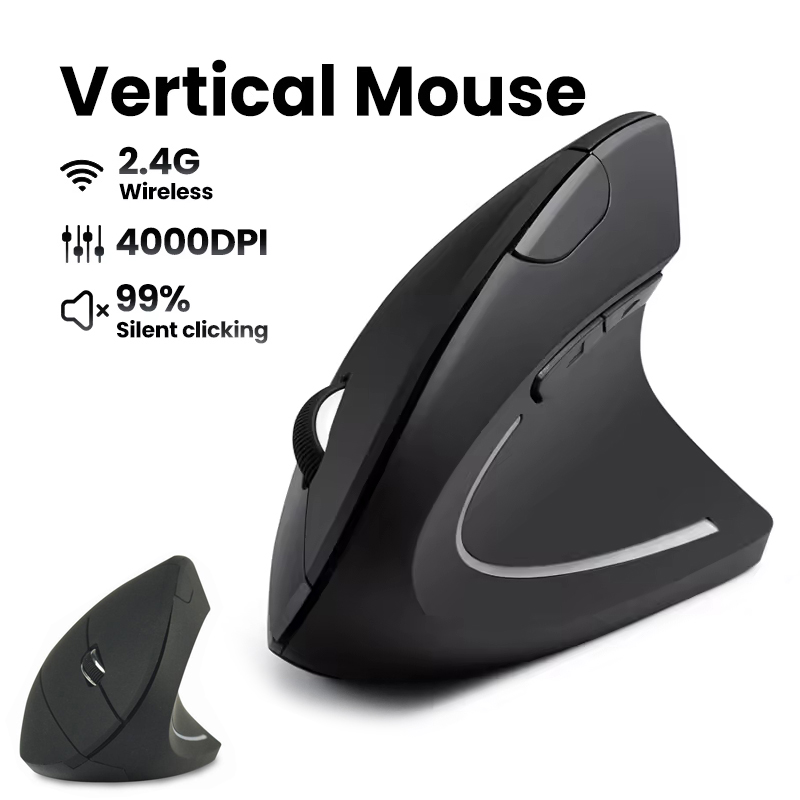 Desk Setup Gaming And Work - Mouse Wireless Ergonomico 1600 DPI con