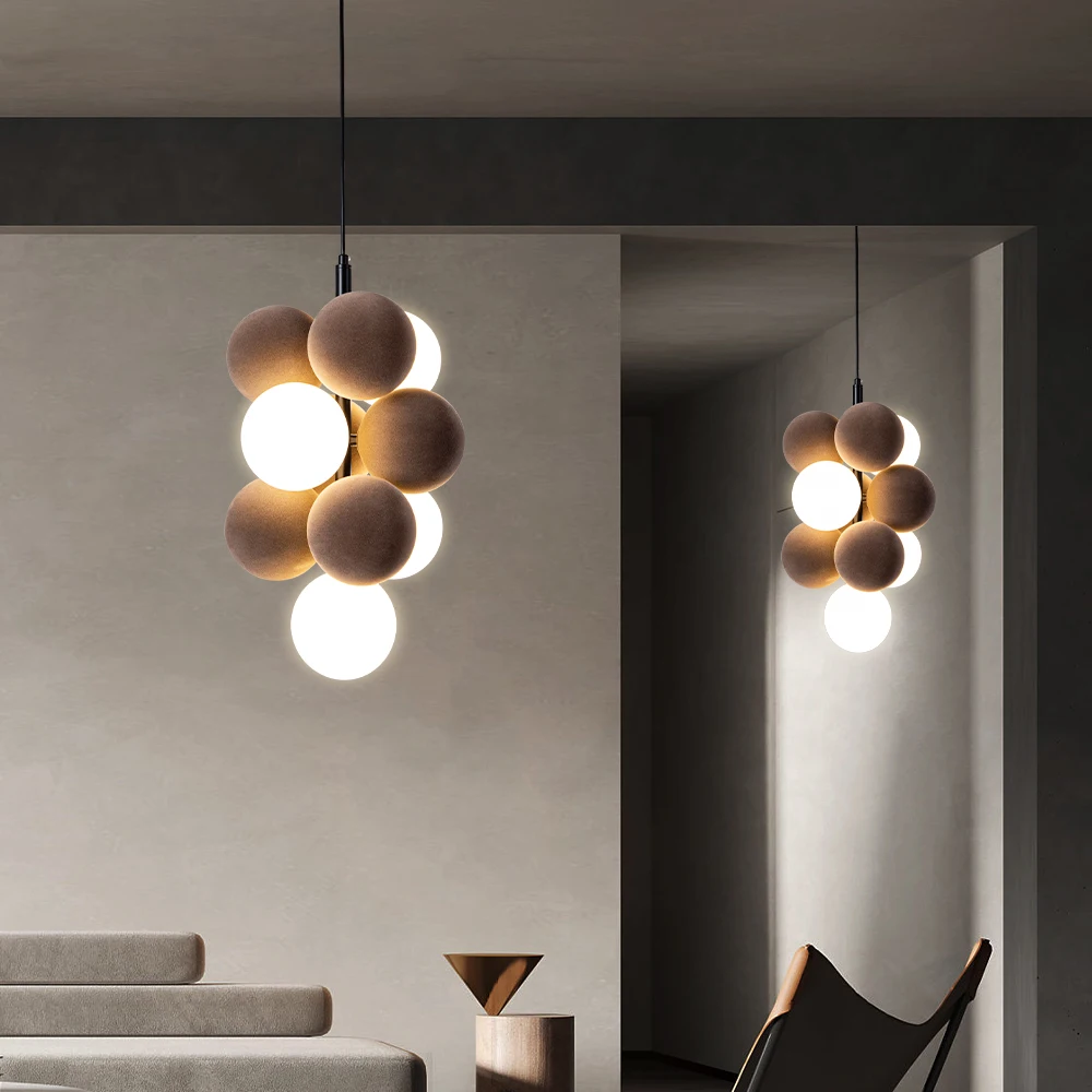 Desk Setup White - Lampadario a LED d'arte postmoderna Bolle