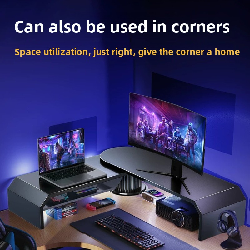 Desk Setup For Laptop And Monitor - Supporto per Doppio Monitor da Gaming,
