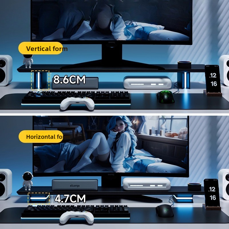 Desk Setup For Laptop And Monitor - Supporto per monitor RGB Ascensore ergonomico