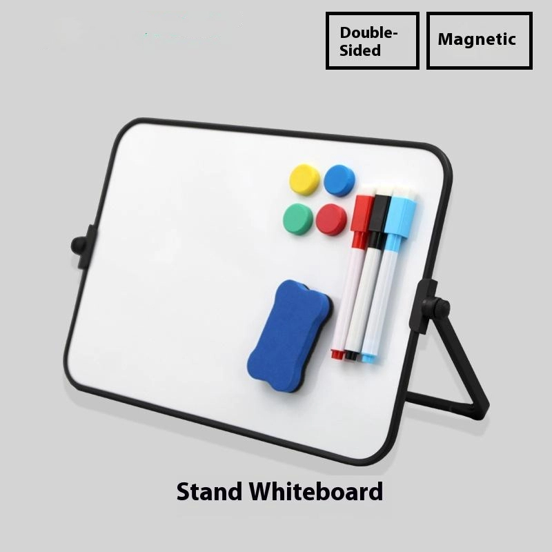 Desk Setup White - Set Lavagna Bianca Cancellabile con Supporto,