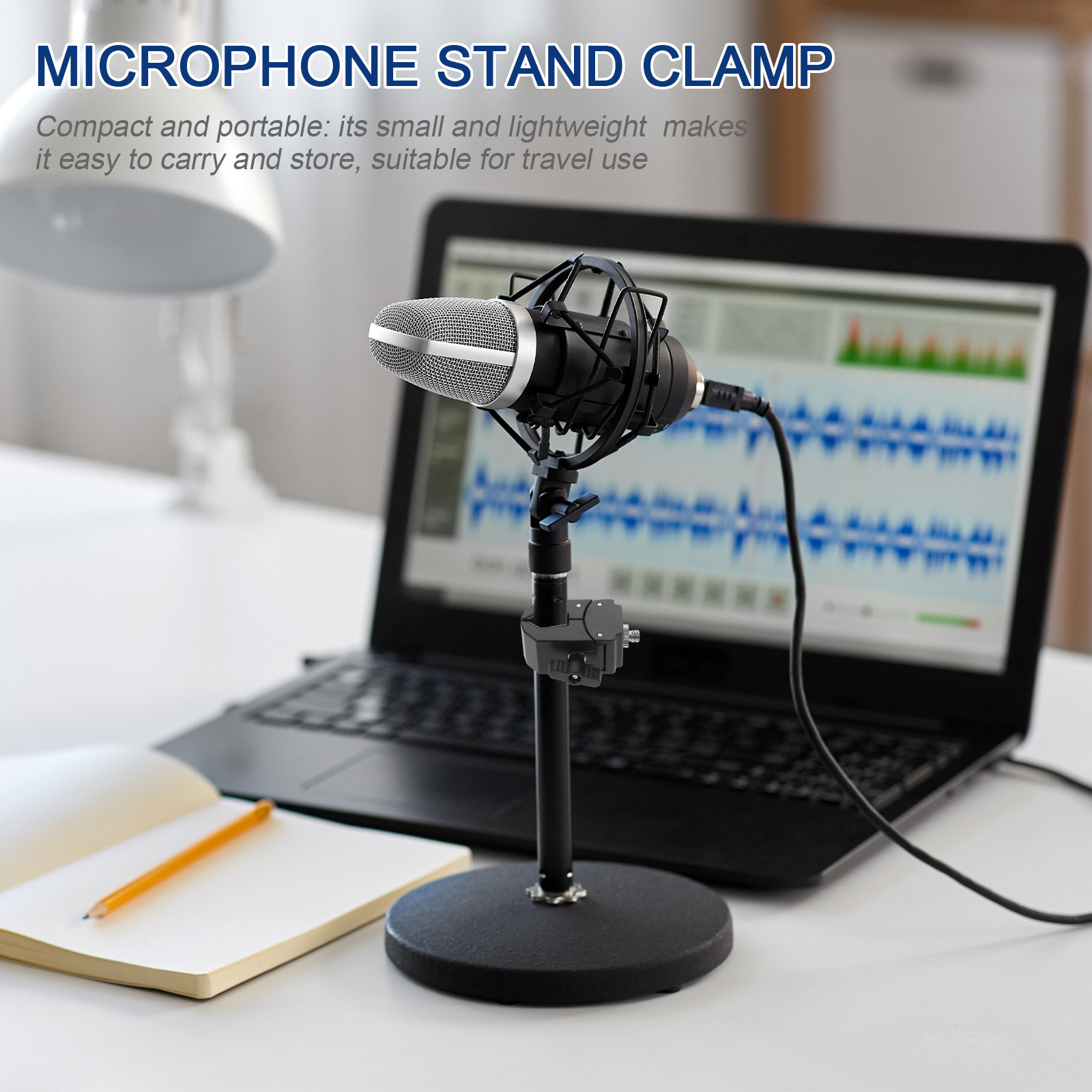 Desk Setup Studio - Supporto per Microfono Resistente con Morsetto