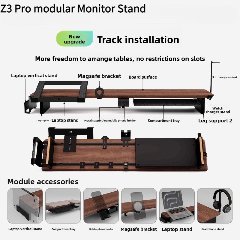 Monitor Riser Wood - Z3 Pro Riser per monitor modulare
