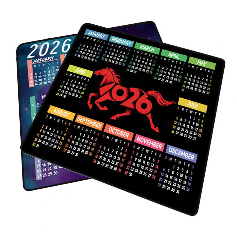 Rubber Mat Desk - Tappetino per mouse calendario 2026 Tappetino