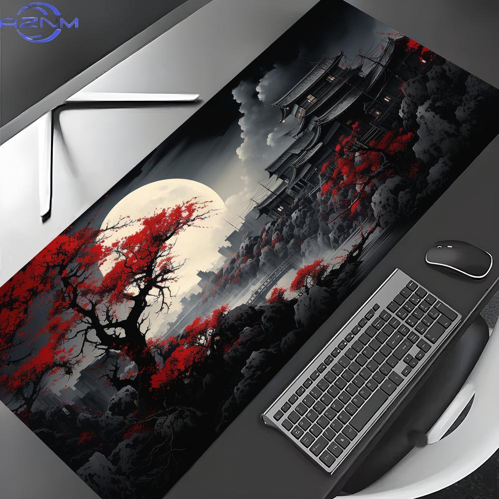 Desk Setup Red - Tappetino per mouse con paesaggi artistici