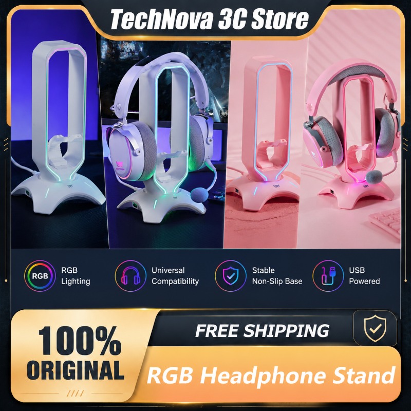 Desk Setup Usb Hub - Supporto per Cuffie RGB Waizowl con