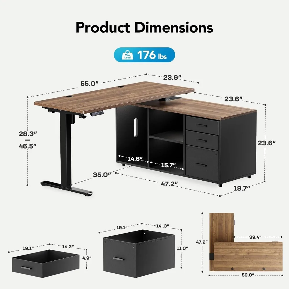 Scrivania a L HUANUO da 55 pol - L Shaped Desk Setup recensione e prezzo
