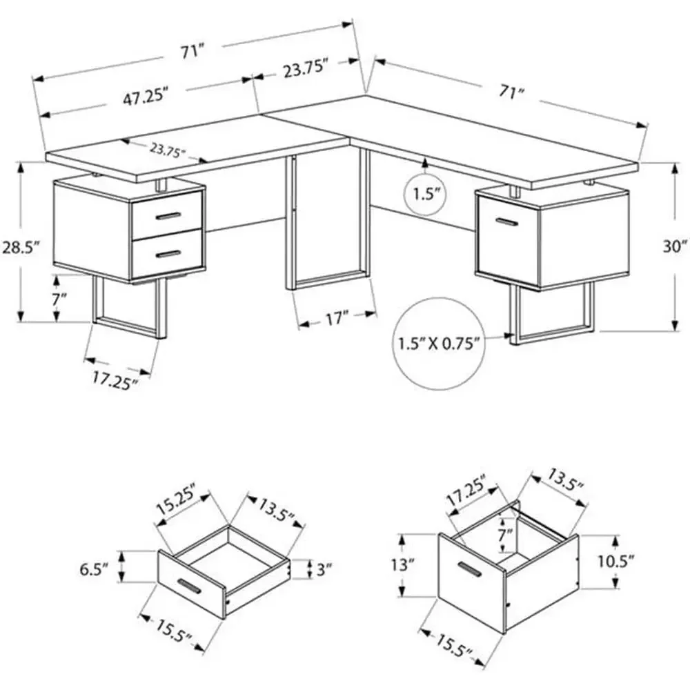 Scrivania per computer a forma - Desk Setup Office recensione e prezzo