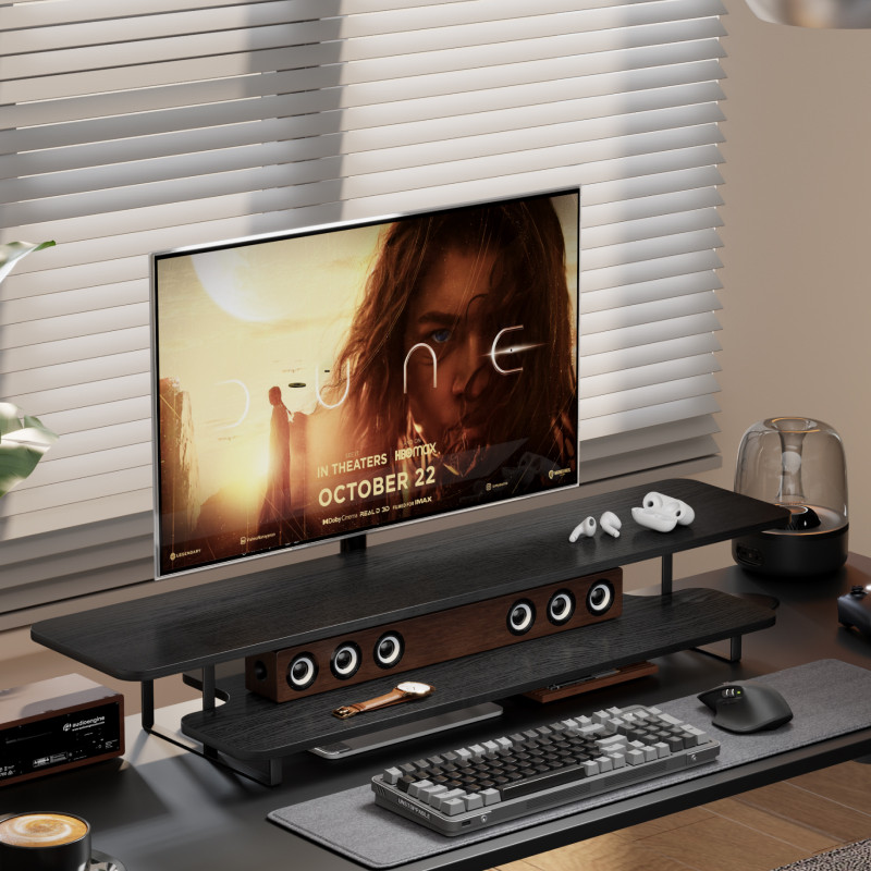 Supporto per Monitor in Legno  - Desk Setup For Laptop And Monitor recensione e prezzo
