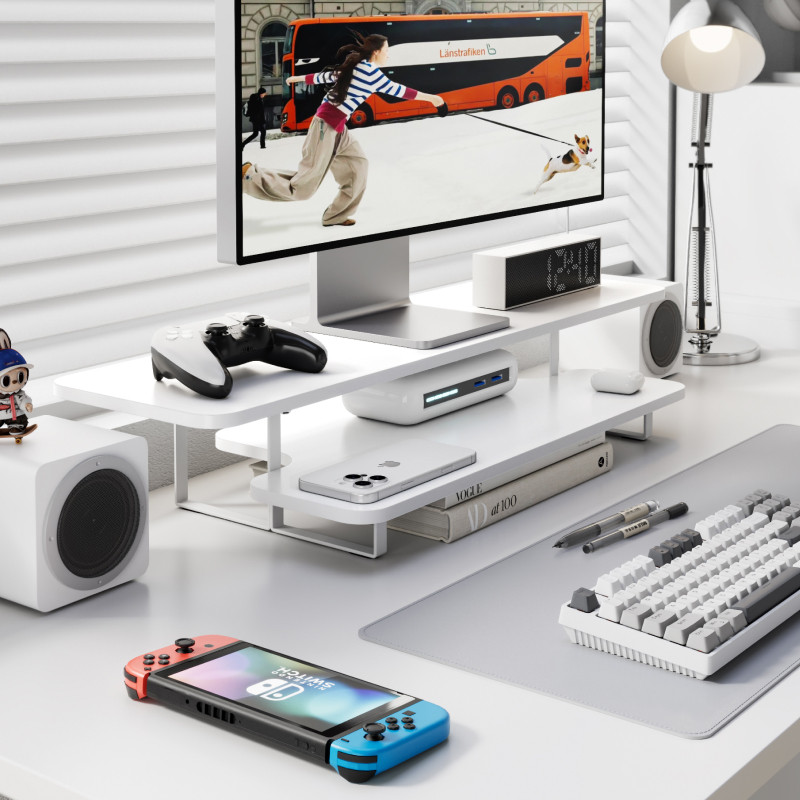 Supporto per Monitor in Legno  - Desk Setup For Laptop And Monitor recensione e prezzo