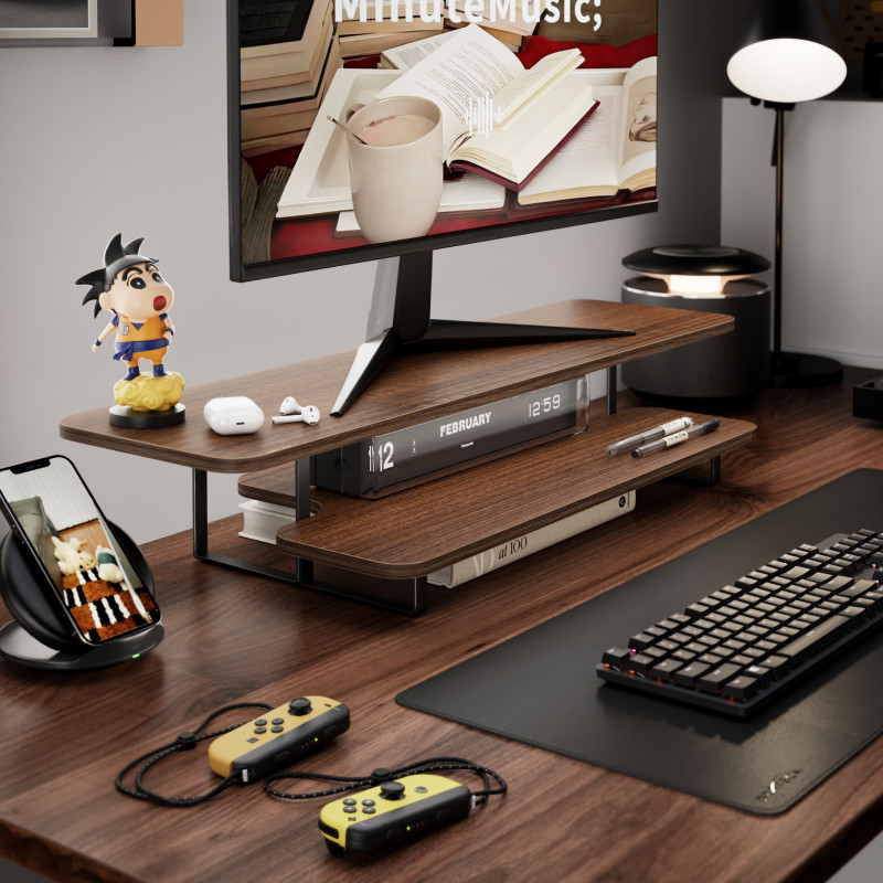 Supporto per Monitor in Legno  - Desk Setup For Laptop And Monitor recensione e prezzo