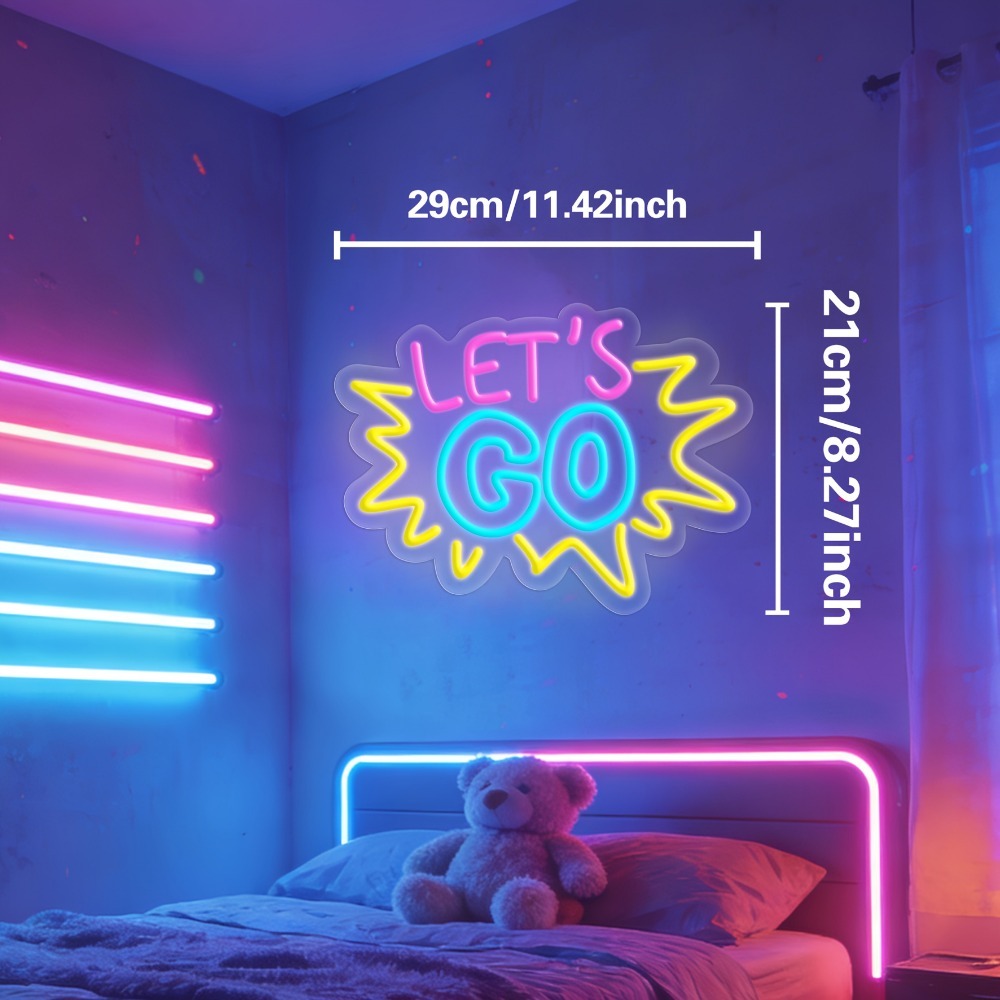 LET'S GO Insegna al Neon LED M - Desk Setup Quotes recensione e prezzo