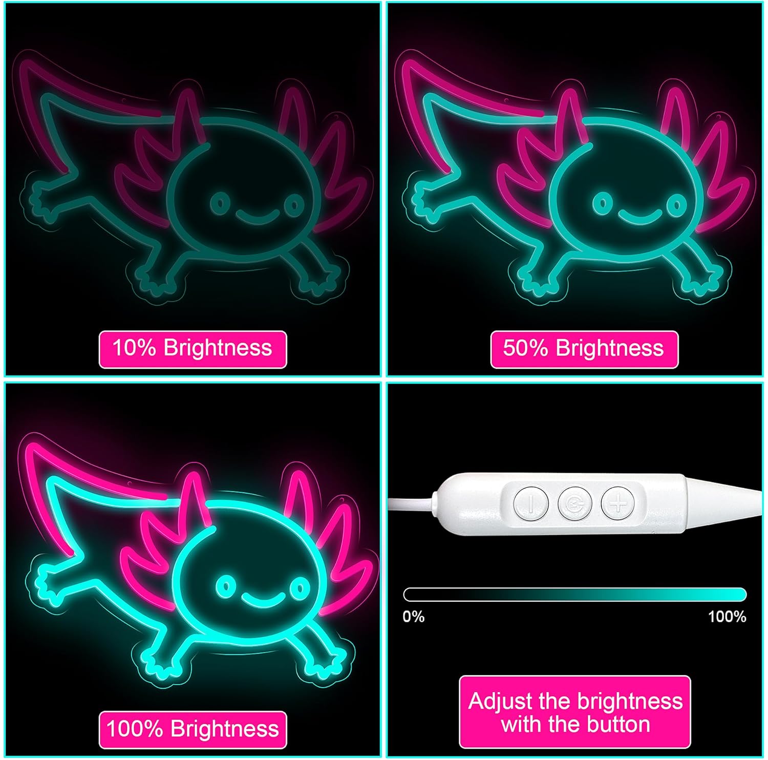 Insegna al Neon Axolotl Dragon - Desk Setup Studio recensione e prezzo
