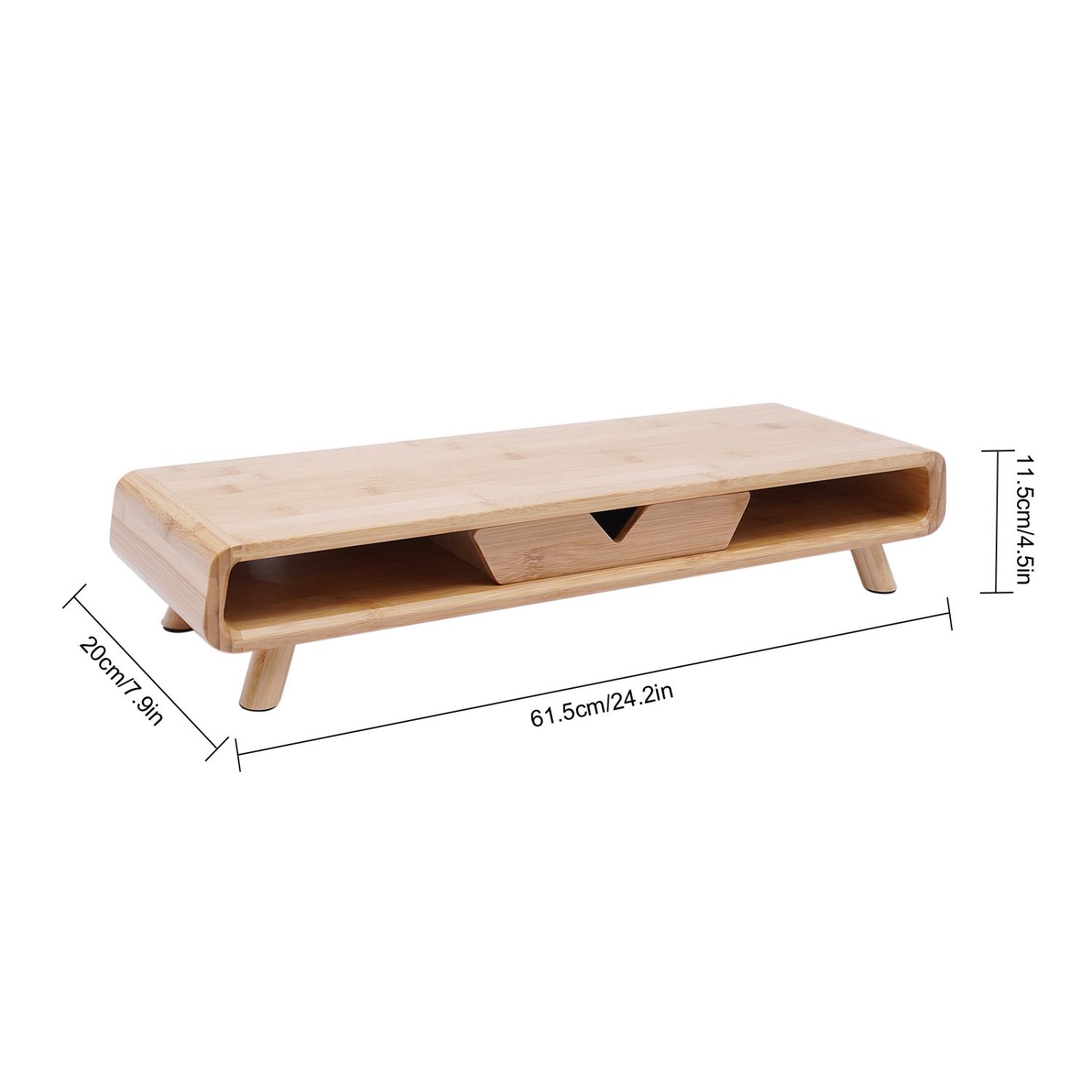 Supporto per Monitor in Bambù, - Monitor Riser Wood recensione e prezzo