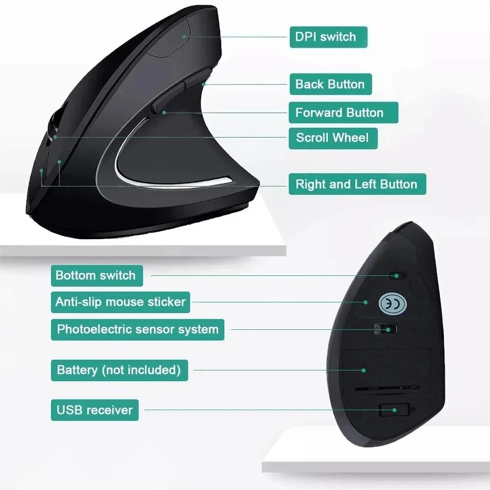 Mouse Wireless Ergonomico 1600 - Desk Setup Gaming And Work recensione e prezzo