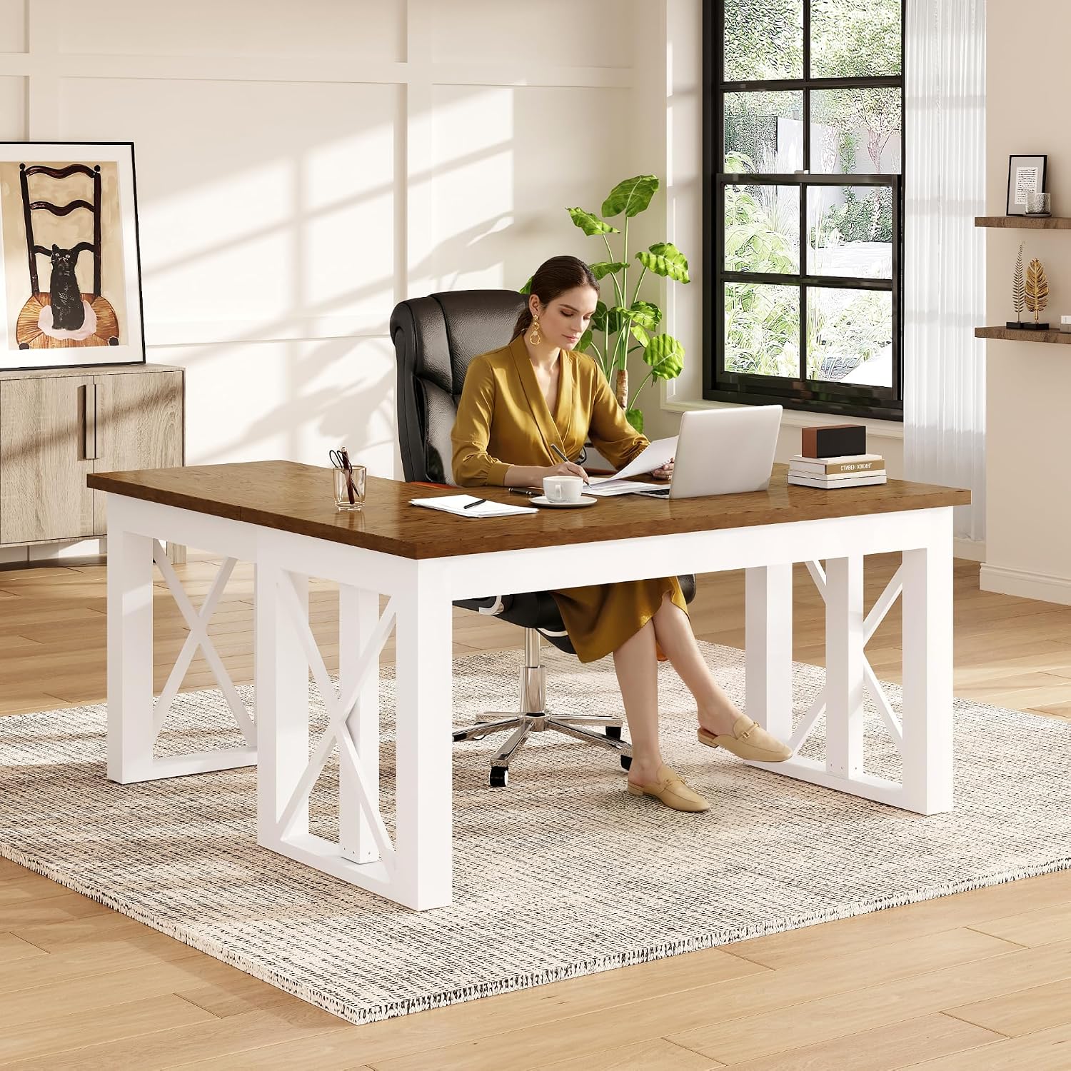Scrivania ad Angolo a L con Ca - L Shaped Desk Setup recensione e prezzo