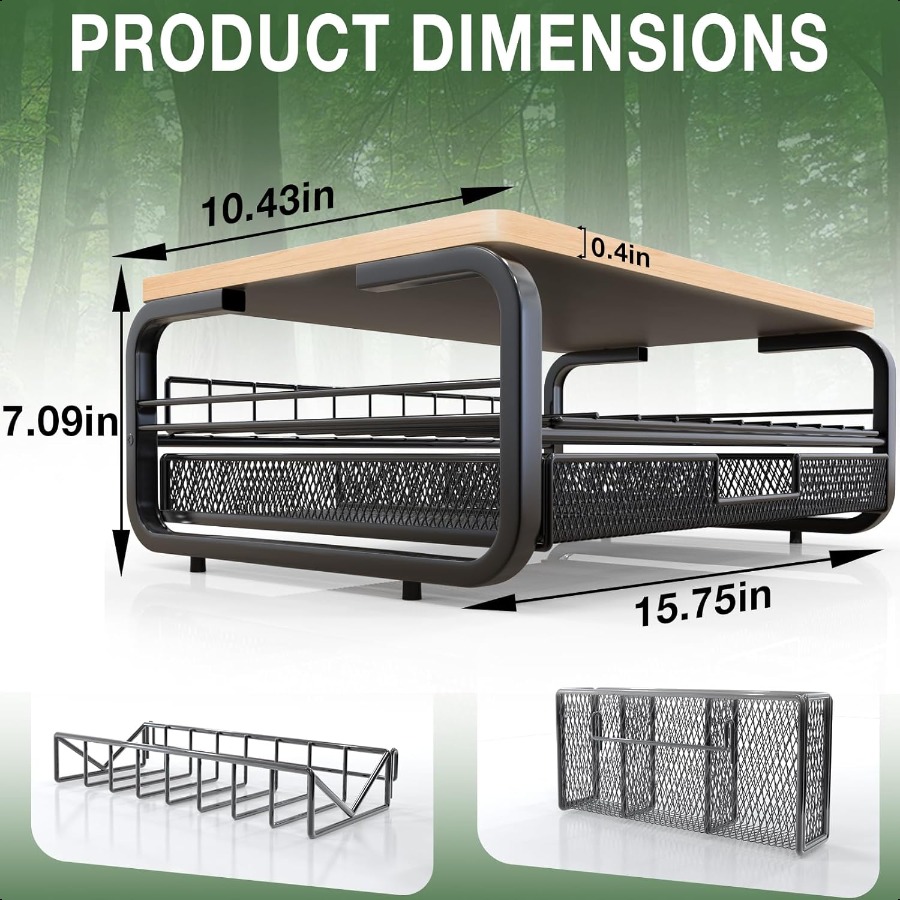 Supporto per monitor in legno  - Monitor Riser Wood recensione e prezzo