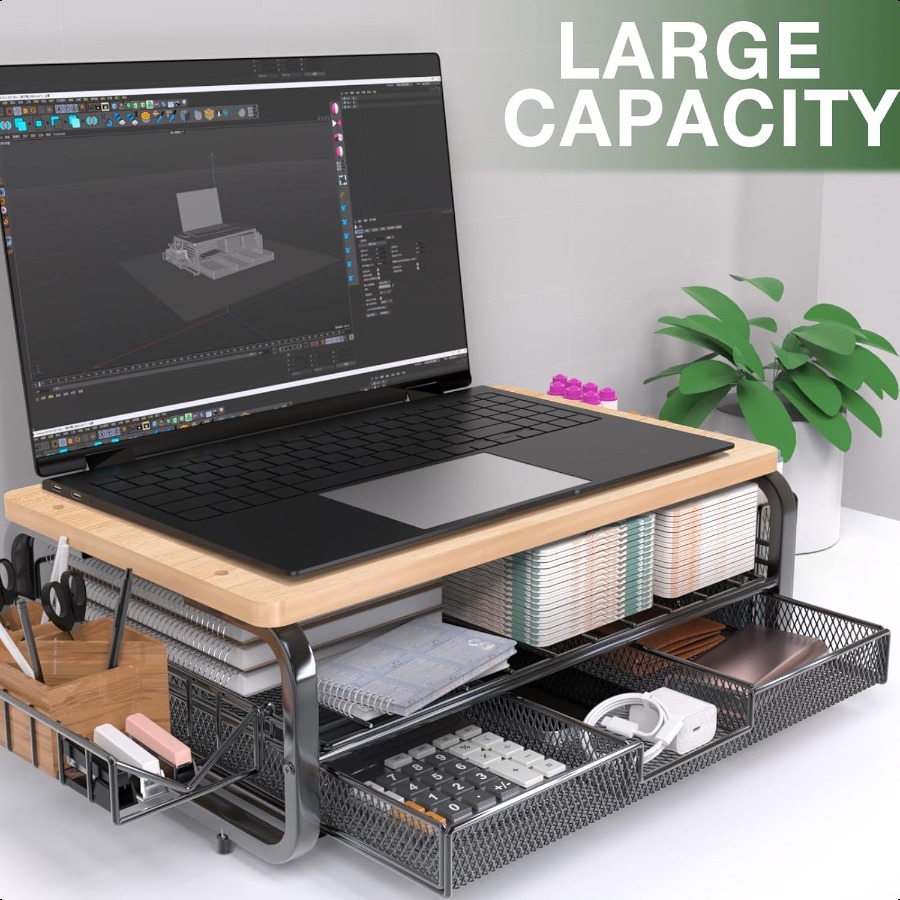 Supporto per monitor in legno  - Monitor Riser Wood recensione e prezzo