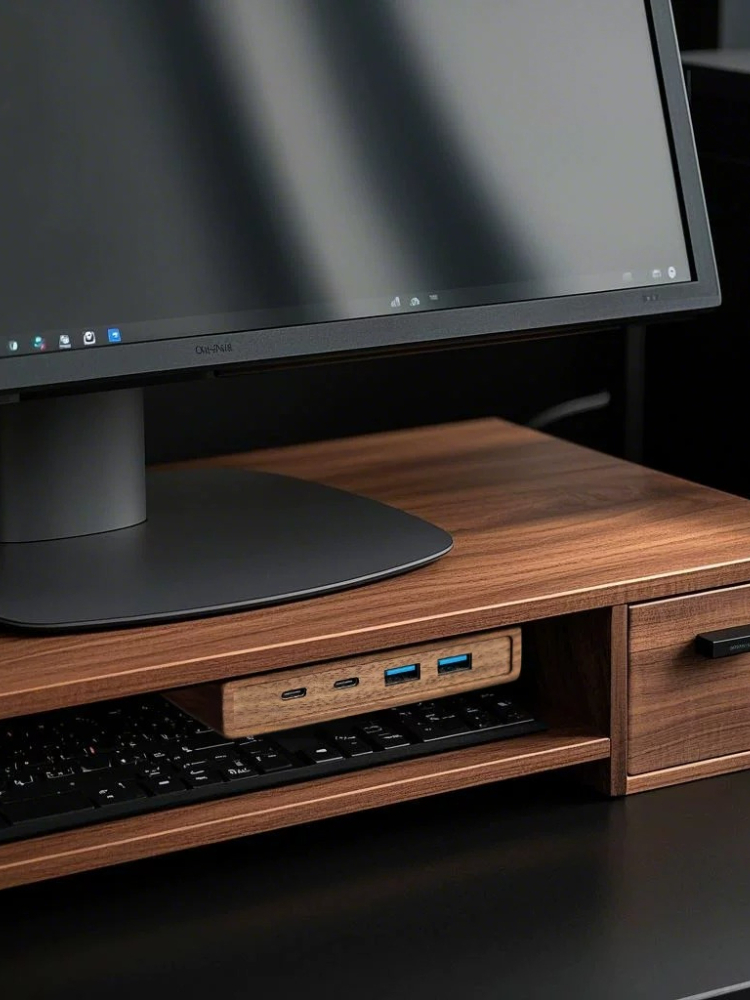 Hub USB 3.2 con Montaggio Auto - Monitor Riser Wood recensione e prezzo