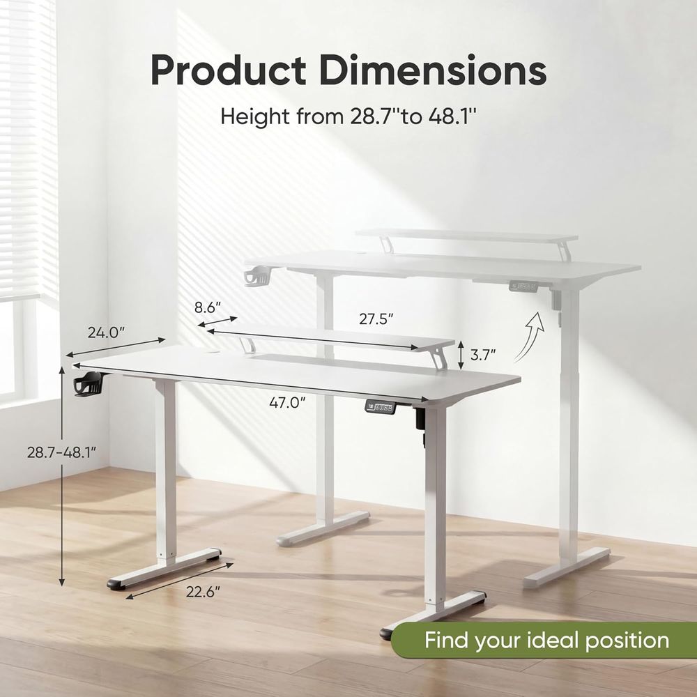 Scrivania Sit-Stand Bianca da  - Desk Setup White recensione e prezzo