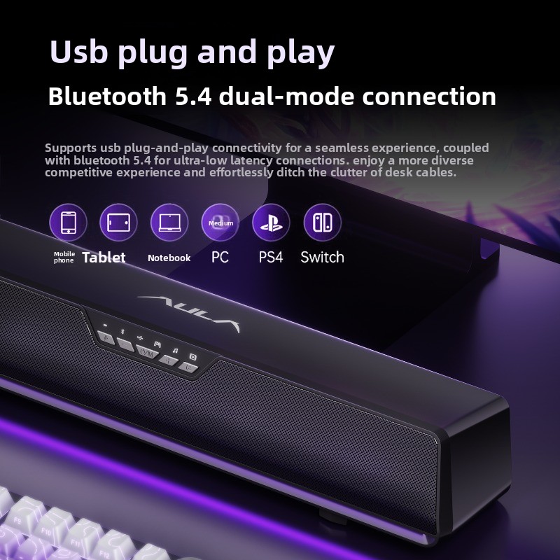 AULA GS6Pro Altoparlante Espor - Desk Setup With Speakers recensione e prezzo