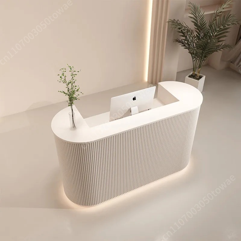 Bancone Reception Curvo Vertic - Desk Setup White recensione e prezzo