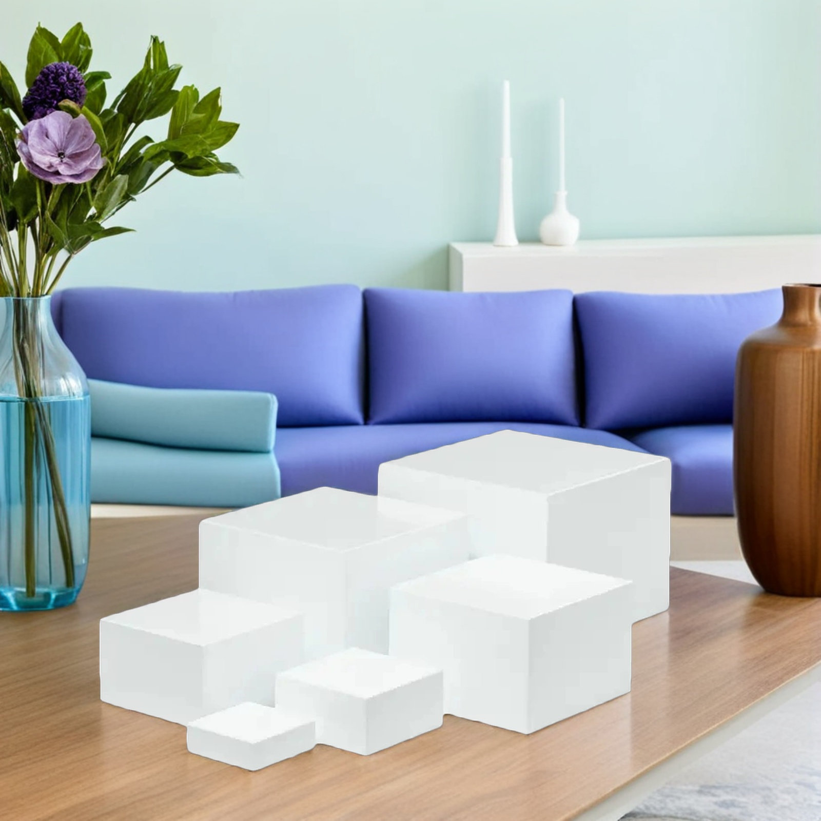 Set di 6 Cubi Espositivi in Pl - Desk Setup White recensione e prezzo