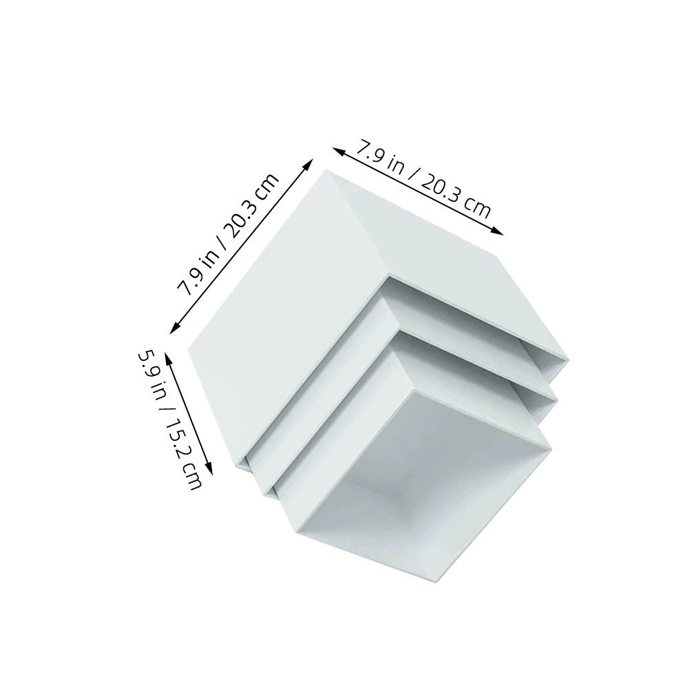 Set di 6 Cubi Espositivi in Pl - Desk Setup White recensione e prezzo