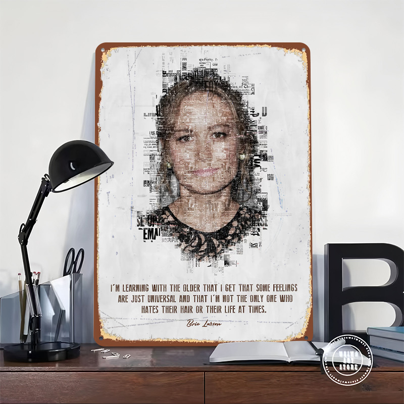 Brie Larson Quote Art Tin Post - Desk Setup Quotes recensione e prezzo