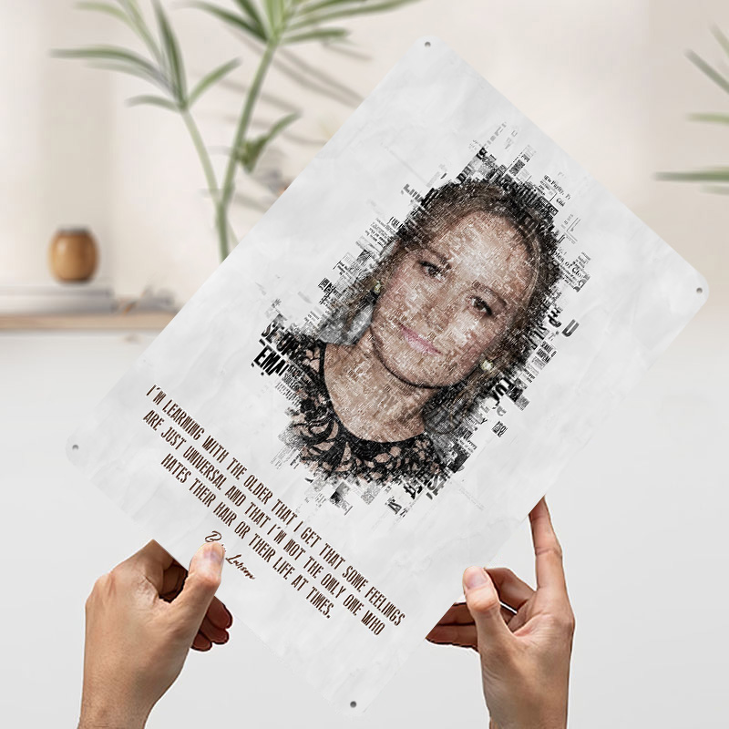 Brie Larson Quote Art Tin Post - Desk Setup Quotes recensione e prezzo